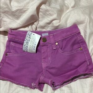 Cheeky 6x orchid stretch Shorts styled like jean short stretchy nwt